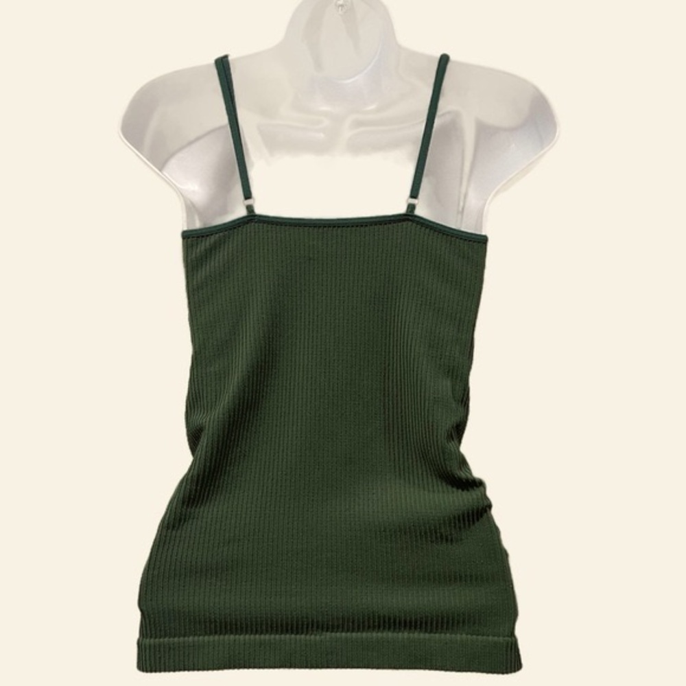 Free People Intimately Green Ribbed Lace Up V Camisole Size M/L - Picture 5 of 7